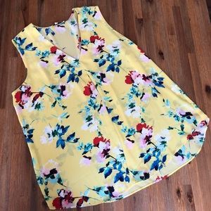 Yellow Sleeveless Blouse